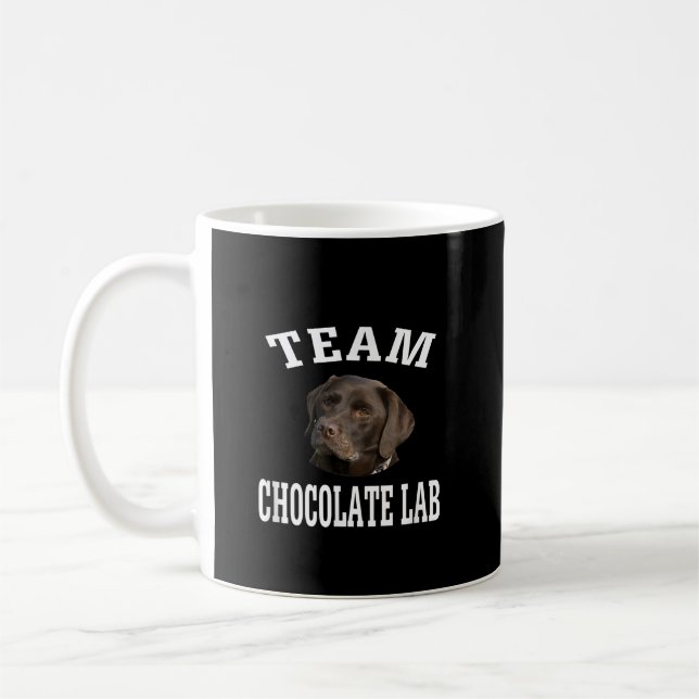 Hund älskare | Team Chocolate Labrador Retriever Kaffemugg (Vänster)