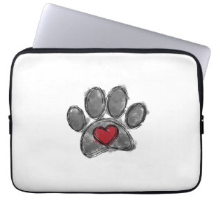 Hund älskare Teckning Watercolor Laptop Fodral