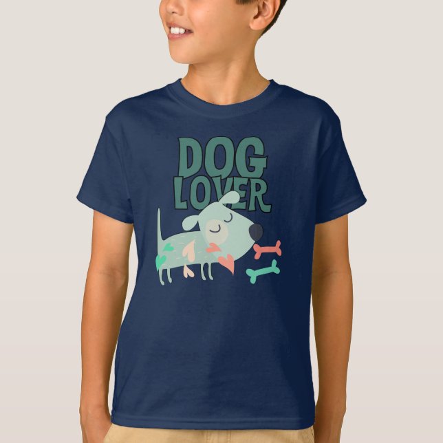 Hund älskare tee shirt (Framsida)