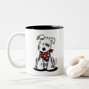 Hund älskare tvåtonskaffe Mugg