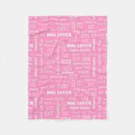 Hund älskare Typography Fleece Blanket