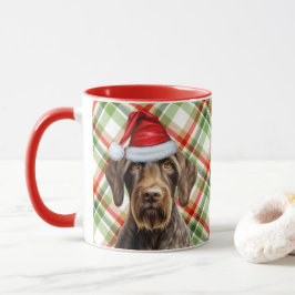 Hund älskare Wirehair Pointer Helgdag Red Plade Mugg