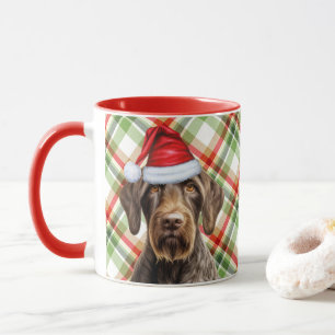 Hund älskare Wirehair Pointer Helgdag Red Plade Mugg
