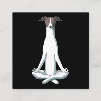 Hund älskare | Yoga Italienska Greyhound Fyrkantigt Visitkort