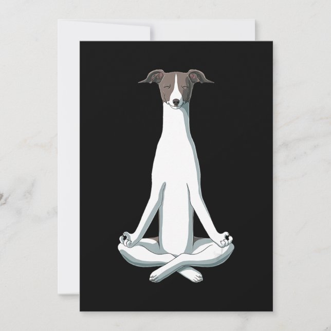 Hund älskare | Yoga Italienska Greyhound Julkort (Framsida)