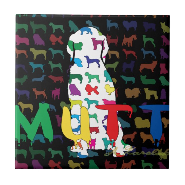 Hund älskareprodukter kakelplatta (Framsidan)