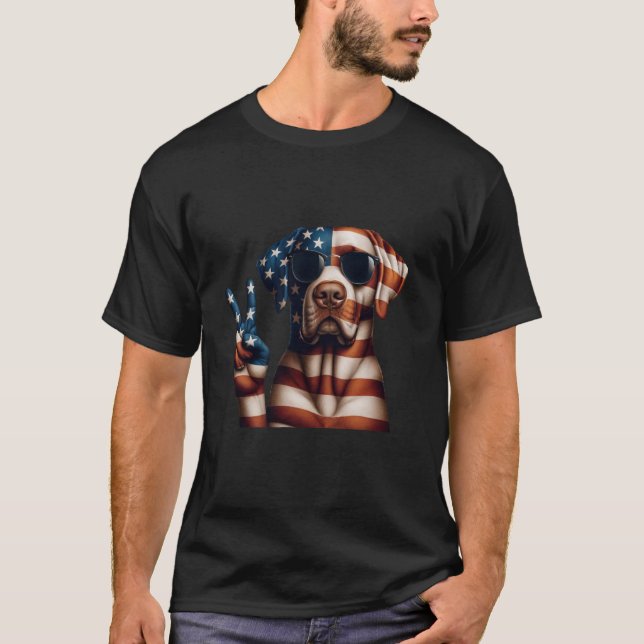 Hund American F T Shirt (Framsida)