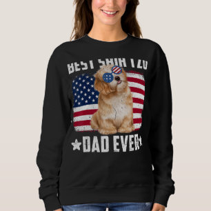 Hund American Flagga Best Shih Tzu Pappa någonsin T Shirt