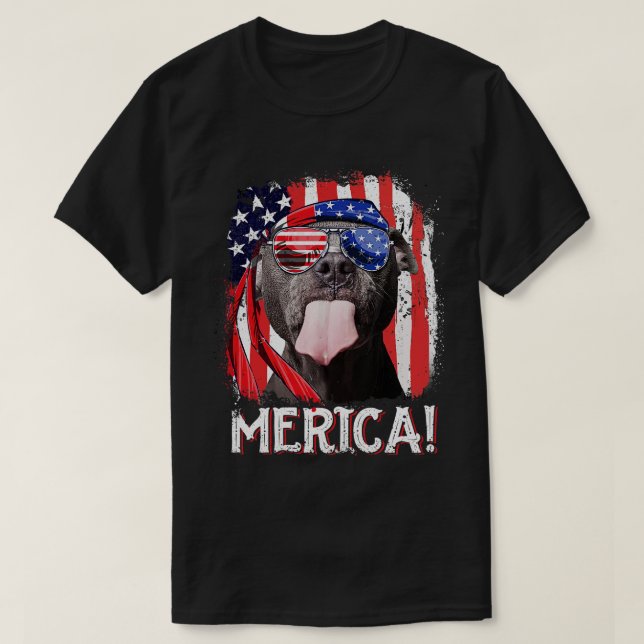 Hund Amerika T Shirt (Design framsida)