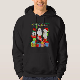 Hund Amerikansk Eskimo Jul Sockor Xmas Pyjamas P Hoodie