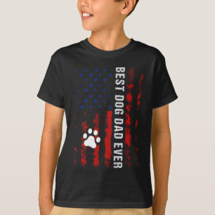 Hund Amerikanska Flagga Fars dag för bästa Hund Pa T Shirt