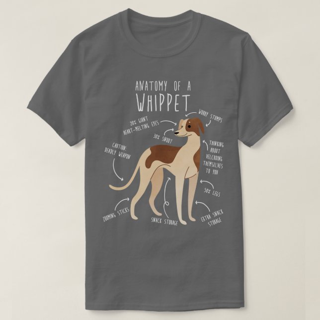 Hund-anatomi T Shirt (Design framsida)