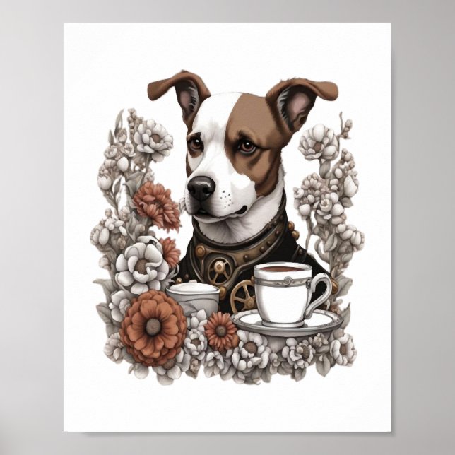 hund anc kaffe poster (Framsidan)