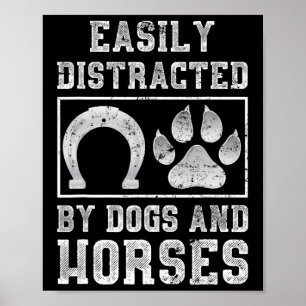 Hund Animal Lover Horse Rider Gift Poster