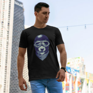 Hund Animal Motorcykel Helmet T Shirt