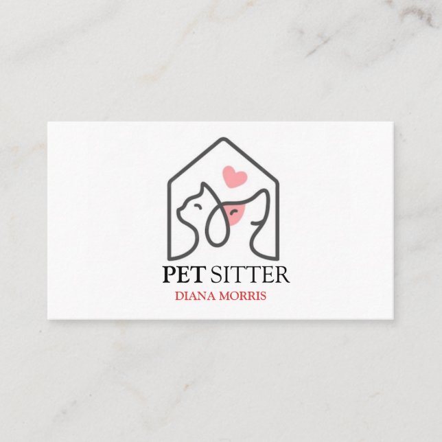 Hund Animal Pet Logotyp Veterinary Clinical Pet Si Visitkort (Framsida)