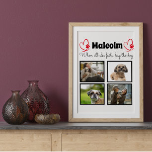 Hund - anpassade 4 foton poster