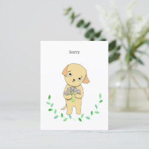 Hund anpassade Cute Puppy Oopsie-Daisy Vykort