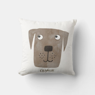 Hund anpassade namn för Chocolate Labrador Retriev Kudde