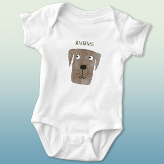 Hund anpassade namn för Chocolate Labrador Retriev T Shirt