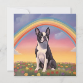 Hund Anpassat namn för Boston Terrier Rainbow Brid