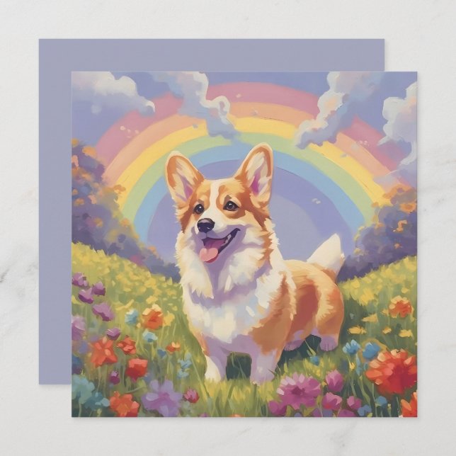Hund Anpassat namn för Corgi Rainbow Bridge (Fram/baksida)