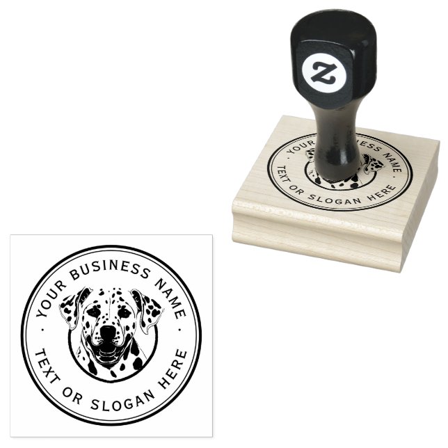 hund Anpassningsbar Business Logotyp Large Rubber  Stämpel (Stämplad)