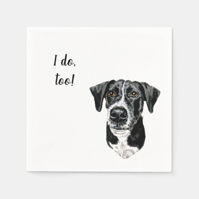 Hund Anpassningsbar Cocktail Napkin Pappersservett (Framsidan)