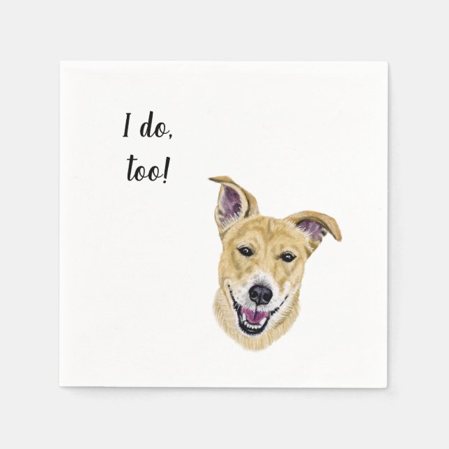 Hund Anpassningsbar Cocktail Napkin Pappersservett (Framsidan)