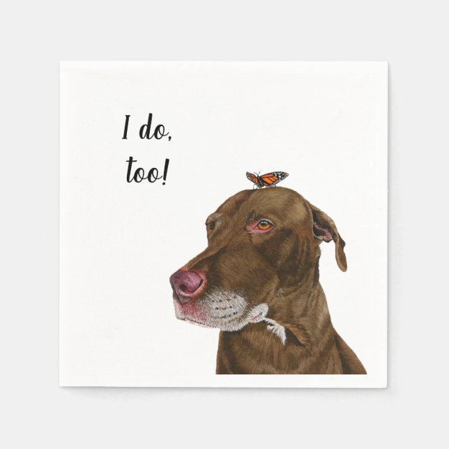 Hund Anpassningsbar Cocktail Napkin Pappersservett (Framsidan)