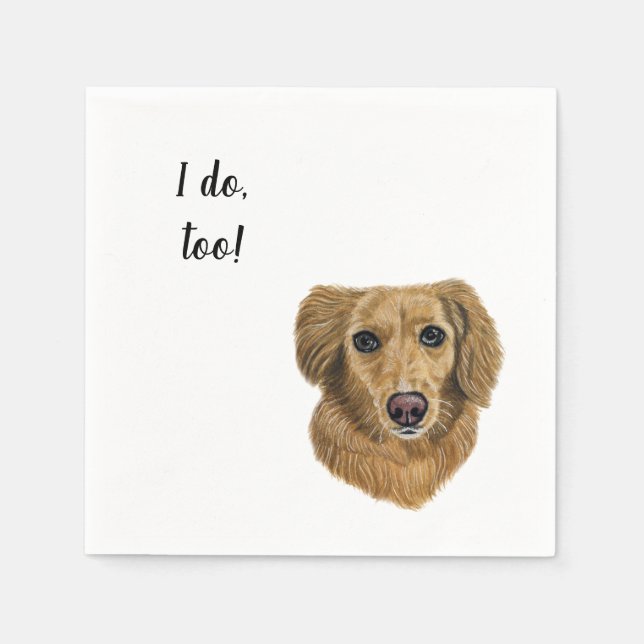 Hund Anpassningsbar Cocktail Napkin Pappersservett (Framsidan)