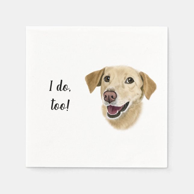 Hund Anpassningsbar Cocktail Napkin Pappersservett (Framsidan)