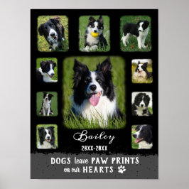 Hund Anpassningsbar Fotokollage Faded Gräns Black  Poster