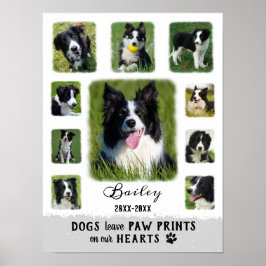 Hund Anpassningsbar Fotokollage Faded Gräns White  Poster