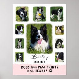 Hund Anpassningsbar Fotokollage Faded Gräns White  Poster