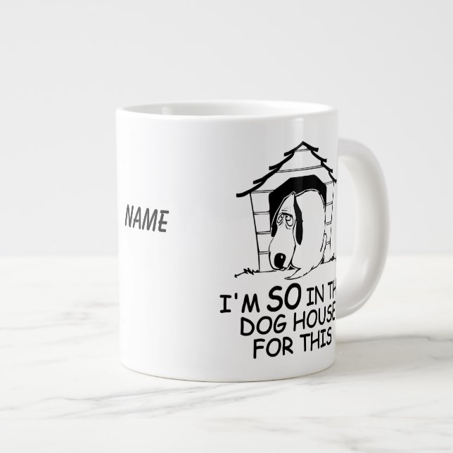 HUND anpassningsbar muggar Jumbo Mugg (Framsida höger)