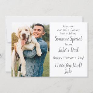 Hund Anpassningsbar Pet Photo Fars dag Helgdag Car Julkort
