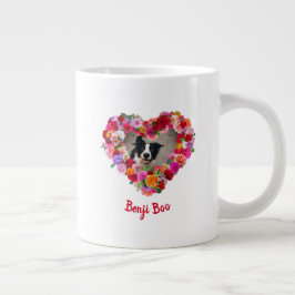 Hund/Anpassningsbar/Pet Photo Ro Heart Jumbo Mugg