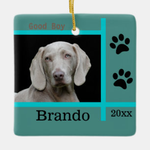 Hund Anpassningsbar Photo Julgransprydnad Keramik