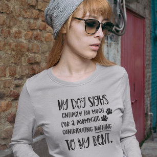 Hund Anpassningsbar Photo Women's Long Grått T Shirt