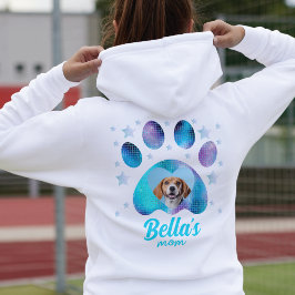 Hund Anpassningsbar Tass, fotoutblått Glitter T Shirt