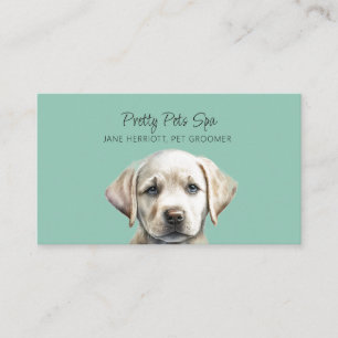 Hund Ansikte Illustration Pet Grooming Visitkort