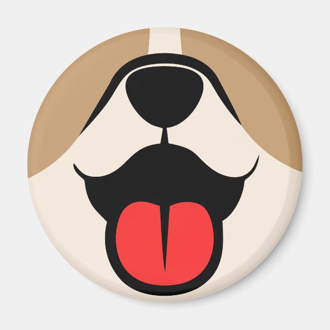 Hund Ansikte Magnet (Framsidan)