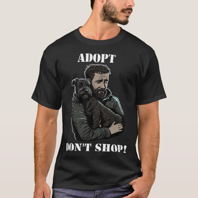 Hund Anta Don Shop-Rädding T Shirt (Framsida)