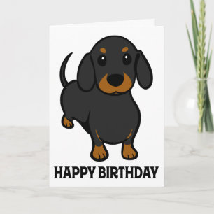 Hund-anteckningskort för grattis på födelsedagen D Kort