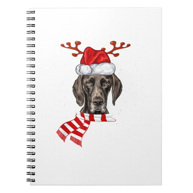 Hund Antlers Santa Chris Anteckningsbok (Framsidan)