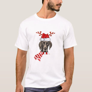 Hund Antlers Santa Chris T Shirt