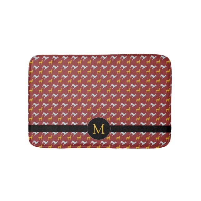 Hund År 2018: Zodiac Birthday Monogram B Mat Badrumsmatta (Framsidan)