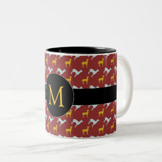 Hund År 2018: Zodiac Birthday Monogram Mugg