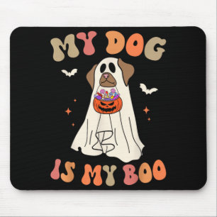 Hund är Boo Spöke Skräckinjagande Halloween Hundäl Musmatta